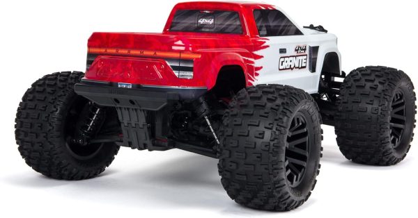 ARRMA RC Truck 1/10 Granite 4x4 MEGA 550 Brushed Monster Truck RTR, RED, ARA4202XV3T2 - Image 4