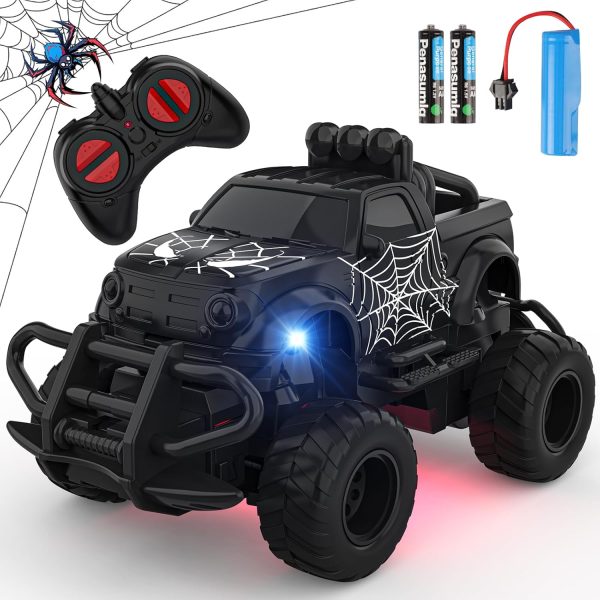 Remote Control Car for Boys 4-7, 1:43 Scale Mini RC Cars for Kids 3-5, RC Truck Christmas Birthday Gift for Toddlers 3 4 5 6 7 8 Year Old Boys (Black) - Image 2