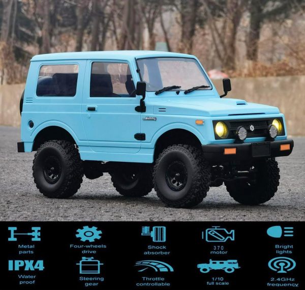 WPL C74 Jimny RC Rock Crawler 4x4 RC Truck Off Road 1/10 Scale RC Crawler Remote Control Proportional All Terrain Hobby RTR with 370 Motor Counter Rotating Gearbox Leaf Spring Chassis - Image 4