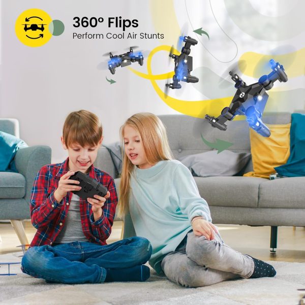 Holy Stone HS190 Foldable Mini Drone for Kids Beginners, RC Nano Quadcopter with Altitude Hold, 3D Flips, High Speeds Rotation, Headless Mode, Throw to Go, One Key Return, Great Gift Toys for Boys and Girls, Blue - Image 5