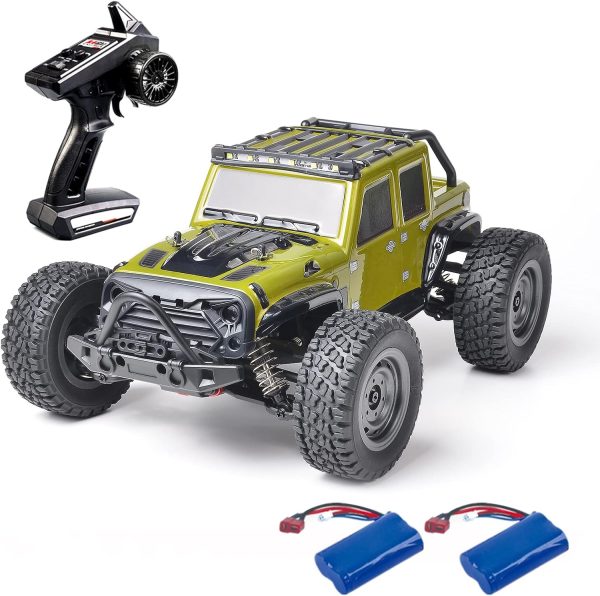 GoolRC 16103 RC Trucks 4x4 Offroad Waterproof 1:16 Off Road RC Car 4WD High Speed RC Trucks 2.4Ghz All Terrains RC Rock Crawler with LED Light and 2 Batteries Electric Toys Vehicle for Kids Adults - Image 2