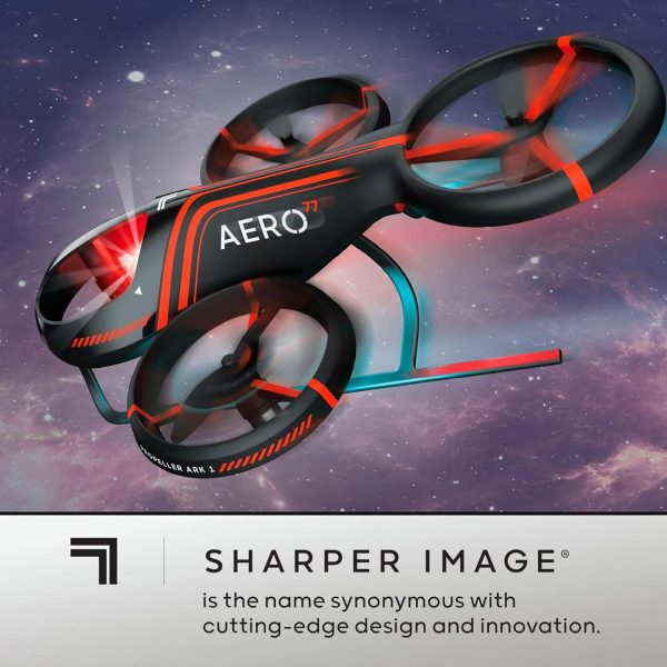 Sharper Image® X-Treme Aero Mini Drone, 4.6" RC Stunt Helicopter, 2.4 GHz Long Range Remote Control, Quiet Indoor & Outdoor Toy, Lightweight Durable, Kids & Adult Beginner Pocket Drone, Small Gift - Image 7