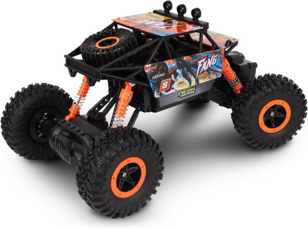 NKOK Mean Machine 1/16 R/C Rock Crawler Series [2.4GHz] Rock Crawler Fang, Innovative Suspension System, Powerful Motor, Grippy Tires, 150-foot Range, Pistol Grip Controller, Real time 4x4 - Image 7