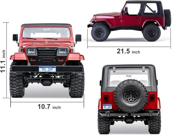 Rochobby Mashigan 1/10 RC Crawler, RC Rock Crawler Removable Details 15km/h, Remote Control Cars with Full Car Ball Bearing for Adults Need to Complete with Battery - Image 3