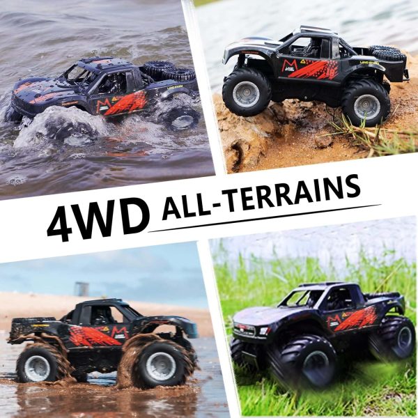 1:16 Amphibious Remote Control Car, 2.4GHz Monster Truck Toys All Terrain, Rc Cars for Adults, Rc Trucks 4x4 Off Road，6 7 8 9 10 11 12+ Year Old Boy/Girl Gifts，Christmas Toys (Orange - Image 5