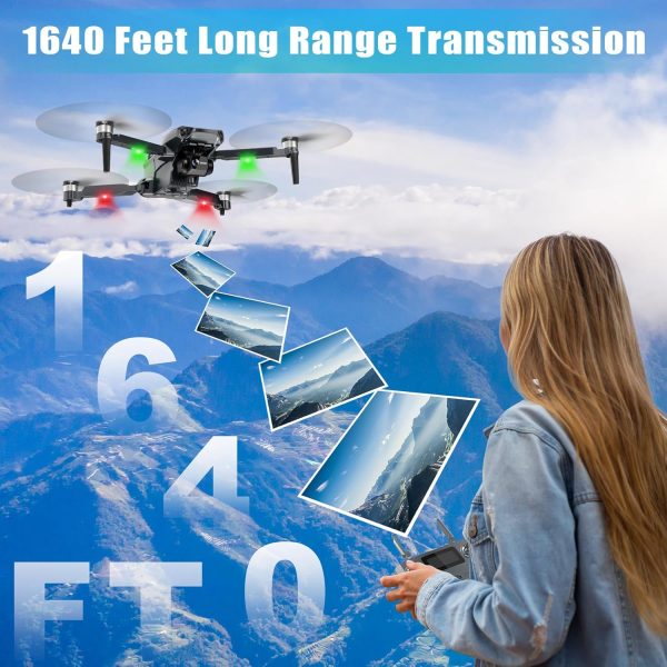 Drone with 4K Camera RC Quadcopter for Adults, 1640ft Long Range Video Transmission, 3-Axis Gimbal, 46Mins Flight Time GPS Auto Return and Follow Me, Circle Fly, Waypoint Fly, Altitude Hold - Image 3