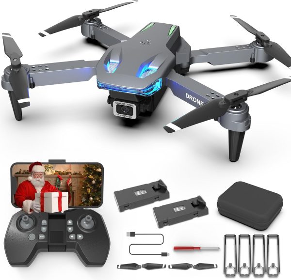 Wipkviey Drone with Camera - Drones for Adults 1080P HD RC quadcopter, With WiFi Video, Altitude Hold, Gesture Selfy, Headless Mode, 3D Flip, One Key Take Off/Landing for Beginners - T28 - Image 2