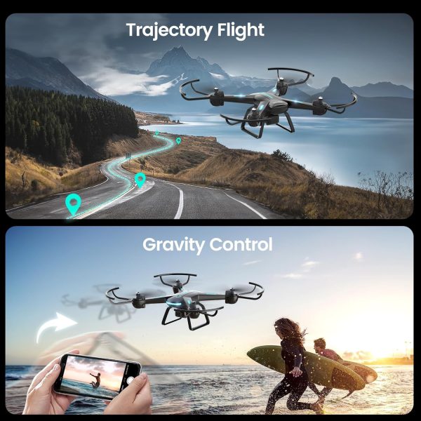 Drone with Camera for Kids 1080P HD FPV Drones, WeFone RC Quadcopter for Adults Beginners with Altitude Hold, 360 Flips, Headless Mode, One Key Start, Waypoint Fly, 2 Batteries - Image 6