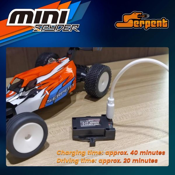 Serpent 1:24 Mini RC Car with Gyro, 1/24 Scale 2.4GHz Off-Road RC Car RTR, All Terrain Off-Road Buggy, High Performance Off-Road RC Kit with 1 Battery 1 USB Data Cable - Image 3