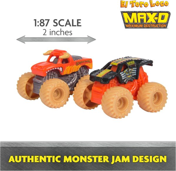 Monster Jam Mini, El Toro Loco Venom Velocity Scorpion Playset, 2 Exclusive Die-Cast El Toro Loco and Max-D Monster Truck, Kids Toys for Boys Ages 3+ - Image 6