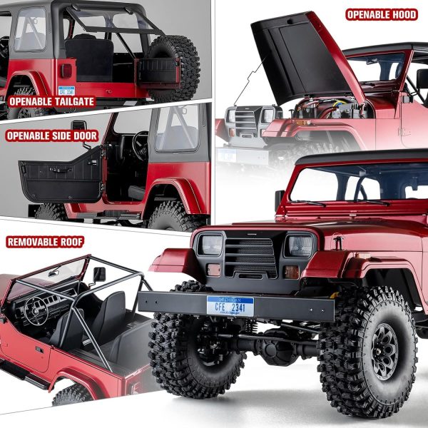 Rochobby Mashigan 1/10 RC Crawler, RC Rock Crawler Removable Details 15km/h, Remote Control Cars with Full Car Ball Bearing for Adults Need to Complete with Battery - Image 7