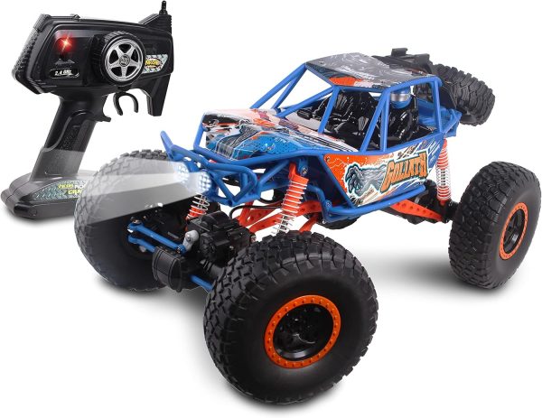 NKOK Mean Machines 1:10 2.4GHz RC 4x4 Xtreme RC Goliath, Off-Road Truck, RTR, Designed for Rough Terrain Climbing, Pistol Grip Full Function Controller, Powerful Motor, Action Camera Mount - Image 5