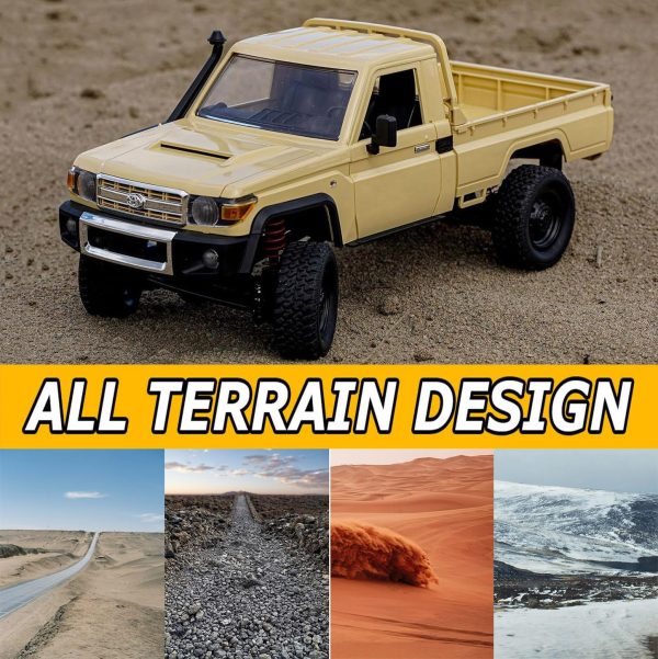 RC Crawler Remote Control Rock Crawler RC Truck 4x4 1/12 Scale Toyota Land Cruiser Off Road Pickup Proportional Steering 2 Speed RTR All Terrain 280 Motor 2 Batteries Hobby Car Adult MN82 - Image 6