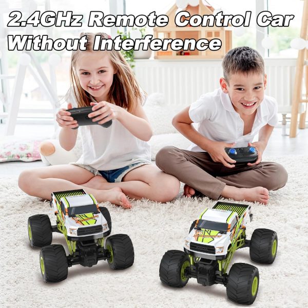 Scientoy Remote Control Car, 20KM/H Monster Truck Toys for Ages 5-7, 1:16 Scale All Terrain RC Cars for Boys & Girls Age 4-7, 2.4Ghz Off Road RC Truck, Christmas Birthday Gift for Kids - Image 3