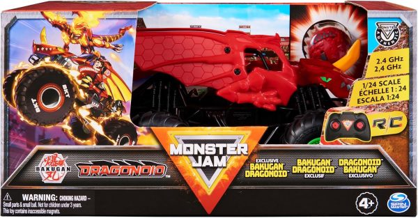 Monster Jam, Bakugan Dragonoid Remote-Control Monster Truck, Kids Toys for Boys and Girls Aged 4 and Up, 1:24 Scale - Image 3