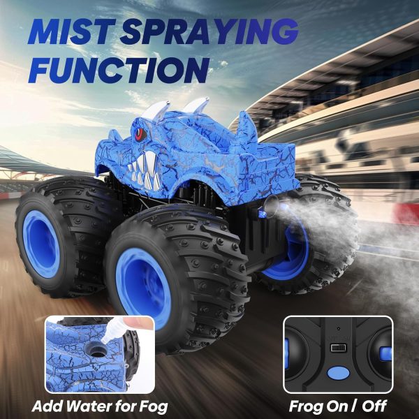 BAODLON Remote Control Monster Car, 2.4GHz RC Monster Trucks Toys for 3 4 5 6 7 8 Years Old Boys Kids, All Terrain RC Truck Off Road with Spray, Light, Rechargeable Battery, Christmas Birthday Gifts - Image 6