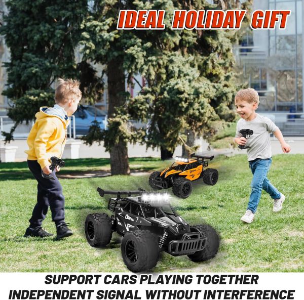 1:16 Scale Remote Control Car - 2.4GHz High Speed 20KM/H All Terrain RC Monster Truck Off Road with LED Headlights and Rechargeable Battery Xmas Gift for Adults Boys Age 8-12 - Image 7