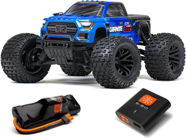 ARRMA RC Truck 1/10 Granite 4X2 Boost MEGA 550 Brushed Monster Truck RTR with Battery & Charger, Blue, ARA4102SV4T2 - Image 2