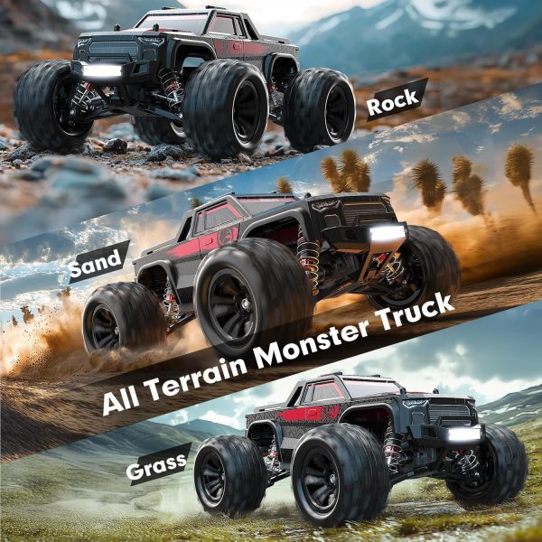 MEW4 1/16 Brushless RC Car, 4X4 RC Offroad Truck, Portable RC Cars Fast 42 Km/h for Adults, High Speed RC Car,Remote Control Monster Truck,Gift for Boys,2 Li-ion Batteries - Image 5