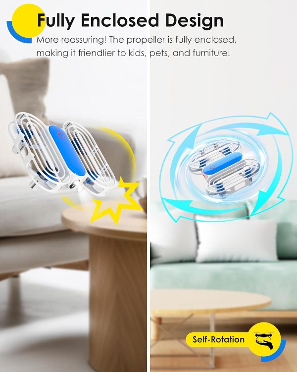 Drone for Kids, Drone with Altitude-Hold, 3D Flip, Circle Fly, Self-Rotation, Headless Mode, 3 Speed Modes, Palm Take-Off, One-Click Landing, Drone for Kids 14+, Beginners, Indoor - Image 9