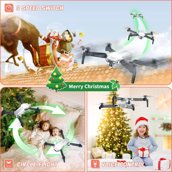 Drones for Kids - Mini Drone with Camera for Adults and Beginners, RC Helicopter Toys Gifts for Boys Girls, 1080P HD Foldable FPV Drone with One Key Start/Land, Altitude Hold, Gesture Selfie, 2 Batteries, Silver - Image 9