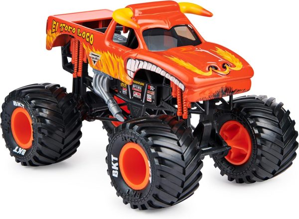 Monster Jam Official Monster Truck - El Toro Loco 1:24 Scale Die-Cast Vehicle - Chrome Rims and Tires For All Playsets - Collectible For Fans & Parties - Image 3