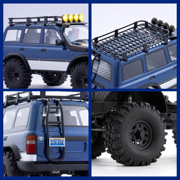 FMS 1/10 LC80 Brushless RC Crawler Pro, 2.4Ghz FCX10 Toyota RC Rock Crawler with Lighting and Two-Speed, Hobby Grade Offroad RC Car for Adults, RS Without Battery and Charger (Blue) - Image 8