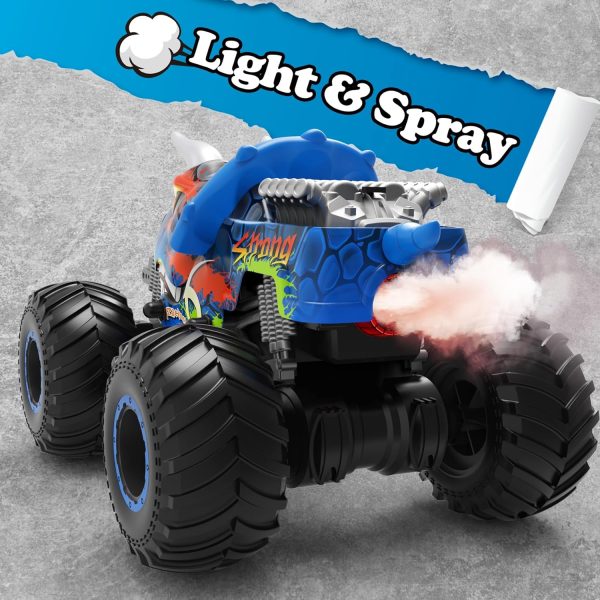 Remote Control Monster Trucks for Boys Age 4-7 8-12 Year Old - RC Dinosaur Car Toys for Kids, Ideas Christmas and Birthday Gifts, 2.4 GHz Multi-Terrain Off-Road Cars with Music Lights Spray - Image 5