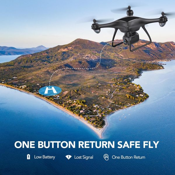 TOMZON P5G GPS Drones with Camera for Adults 4K, Under 249g, FPV Camera Drone with 5G WiFi Transmission for Beginner, Auto Return Home, Follow Me, Custom Flight, 36 Mins Fly Time, CarryBag, Black - Image 5