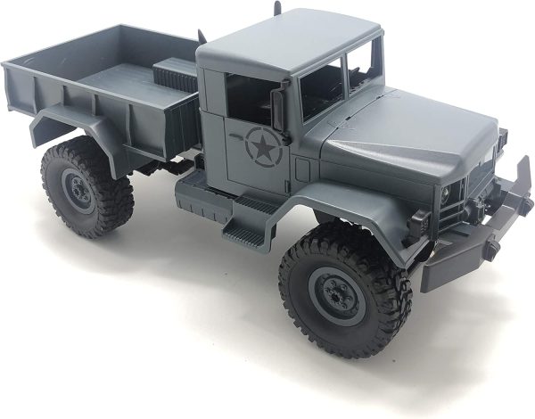 Gray 1/16 2.4G 4WD Off-Road RC Military Truck Rock Crawler Army Car (Model M35-A2) - Image 3