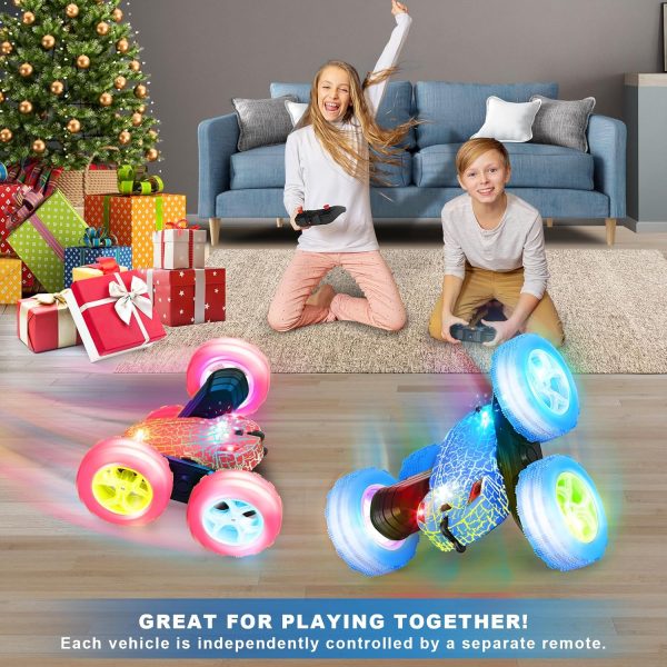 Remote Control Car, RC Cars Toys, 2.4GHz 4WD Fast RC Cars with Double Sided 360° Rotation Kids Toys Monster Truck Toys for Girls RC Truck Toy Cars for Boys - Image 6