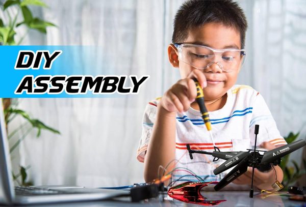 JoyKip Helicopter Remote Control 2.4 GHz Operation - DIY Assembly - LED Lights - USB Charging for Boys/Girls - Ages 6+ - Image 6