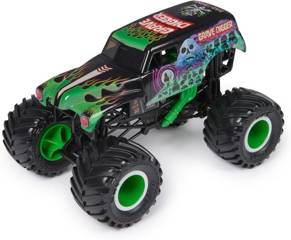 Monster Jam, Official Grave Digger Monster Truck, Collector Die-Cast Vehicle, 1:24 Scale, Kids Toys for Boys Ages 3 and up - Image 3