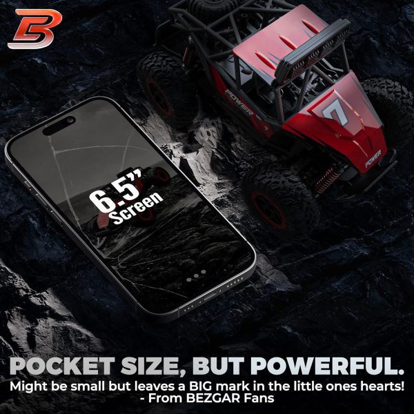 BEZGAR TB201 RC Cars-1:20 Scale Remote Control Car-2WD High Speed 20 Km/h Electric Toy Off Road Vehicle Monster Truck Crawler with LED Headlight and Rechargeable Battery for 4-7 Year Old Boys Girls - Image 4