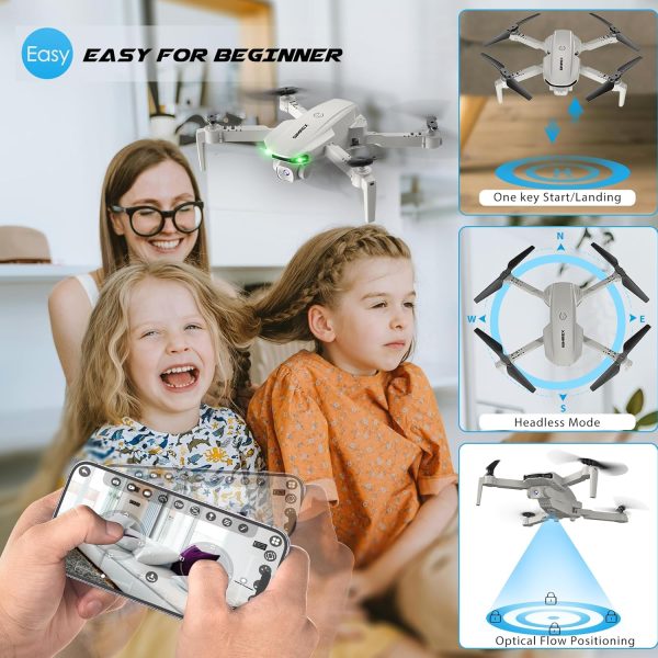 Drone With Camera 1080P for Kids And Adults, RC Quadcopter Drone with Altitude Hold, Mini Drone With One Key Start, Waypoint Fly, Headless Mode, 3D Flip, 3 Speeds, Remote Control Drone for Beginners - Image 5