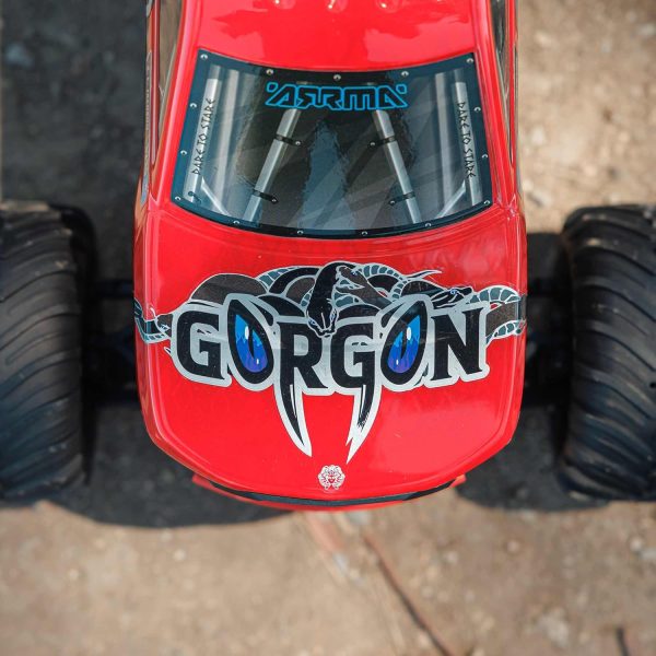 ARRMA RC Truck Gorgon 2 Wheel Drive MT 1/10 RTR (Ready-to-Run Battery and Charger Included) Smart 3300 7C S120 USB Red ARA3230ST2 - Image 10