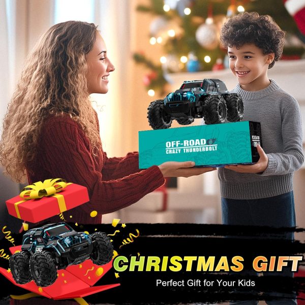 BLUEJAY Remote-Control-Car, 2.4GHz High Speed Rc Cars Truck, Offroad Monster Hobby Racing Car with LED Colorful Bodylight and Rechargeable Battery, Car Toy Gifts 3 4 5 6 7 8 Year Old Boys Girls Kids - Image 8