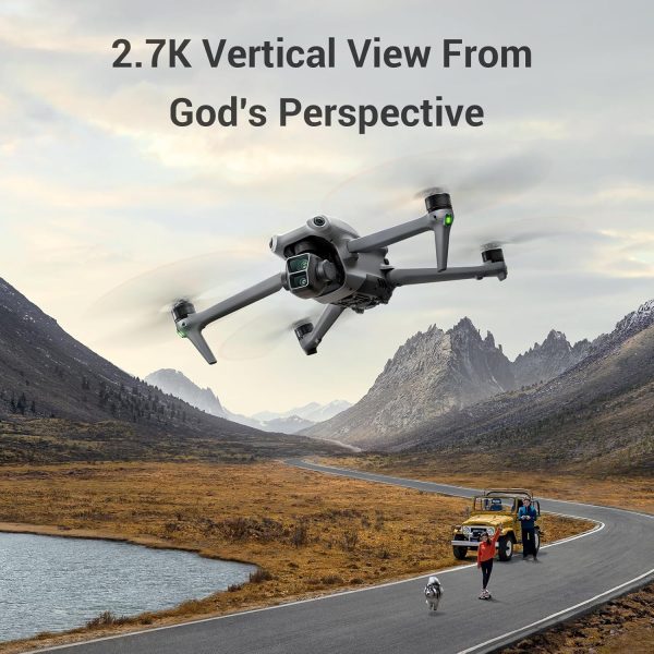 Specta Air Drone With Wide Angle & Medium Tele Dual Primary Cameras, GPS 4K UHD Drones with All-Direction Obstacle Sensing and 20km FHD Transmission, 4K/60fps HDR , 48MP Photo, 46-Min Flight, Auto Filming, Remote Controller with Screen, FAA Remote ID Compliant - Image 6