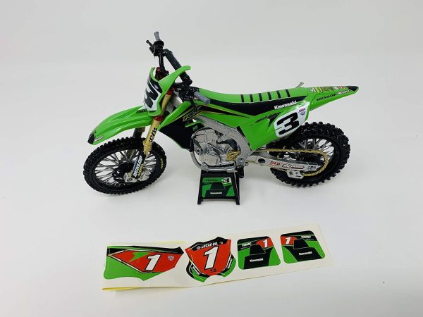 Kawasaki KX 450 #3 Eli Tomac Factory Racing 1/12 scale Diecast Motorcycle Model by New-Ray - Image 4