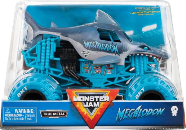 Monster Jam, Official Megalodon Monster Truck, Collector Die-Cast Vehicle, 1:24 Scale - Image 2