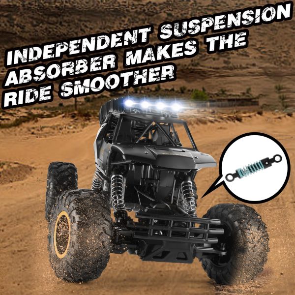 RC Cars Remote Control Car 1:12 Off Road Truck, Metal Shell LED Headlights Offroad Monster RC Truck, 4x4 All Terrain Hobby RC Cars Toys for Boys Kids Adults Gifts 8-12 - Image 7