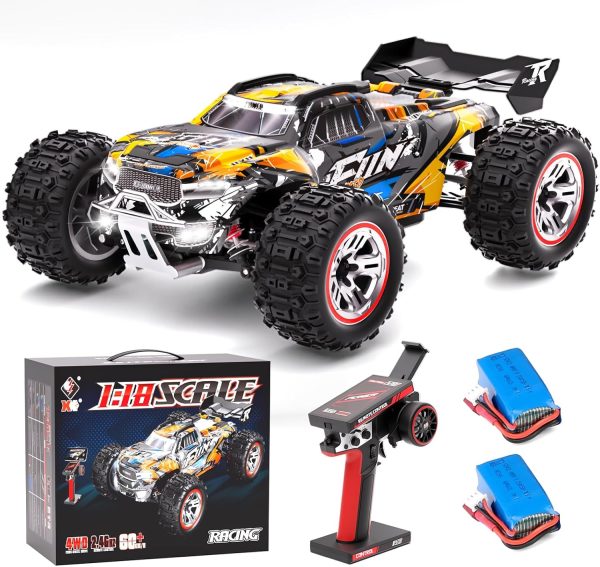 1/18 Scale All Terrains RC Cars for Adults, Brushless 37 MPH Fast Electric Car with 2.4 GHz Remote Control, 4X4 Off-Road Truck with Two Rechargeable Batteries, Gifts for Boys - Image 2