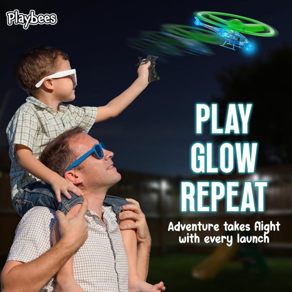 Light Up Ripcord Helicopters, 2 Pack – Fun Flying Toys for Kids with Flashing LED Lights, Perfect for Indoor and Outdoor Play, Great Gift Idea for Boys and Girls! - Image 8