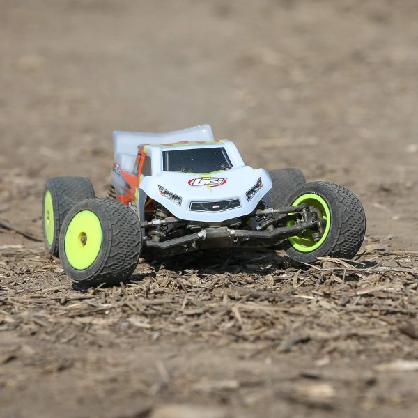 Losi 1/18 Mini-T 2.0 2 Wheel Drive Stadium RC Truck Brushed Ready to Run Battery Receiver Charger and Transmitter Included Gray/White LOS01015T3 - Image 6