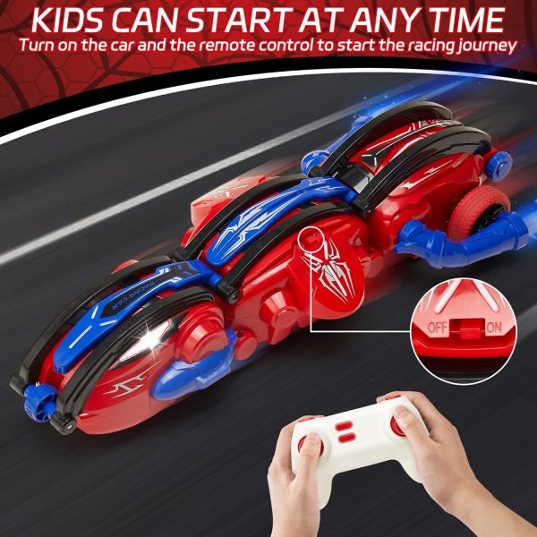 2.4Ghz Spider RC Cars with LED Lights, 360° Rolling Remote Control Car Rotating RC Stunt Car for Kids 6 7 8 9+ Year Old, Rechargeable Snake Car Indoor Outdoor Spider Toys for Boys 6 7 8-13 - Image 5