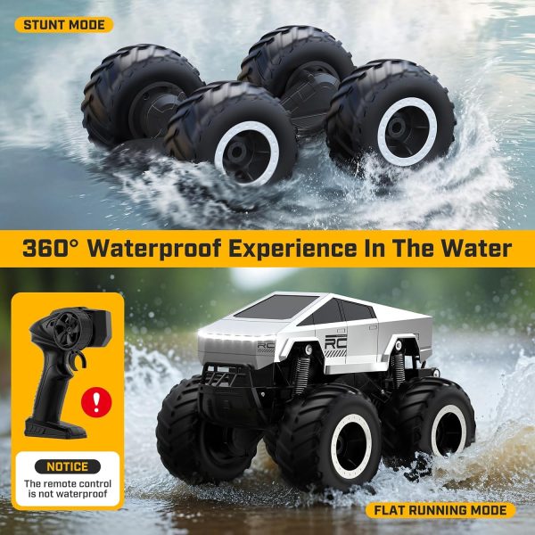 Cybertruck RC Car Kids Toys for Ages 5+, Remote Control Waterproofing Monster Truck, Amphibious 4WD All Terrain Off-Road Pickup, 1:16 Scale, 2.4GHZ Vehicles, Boys 2025 Christmas Kids Birthday Gift - Image 3