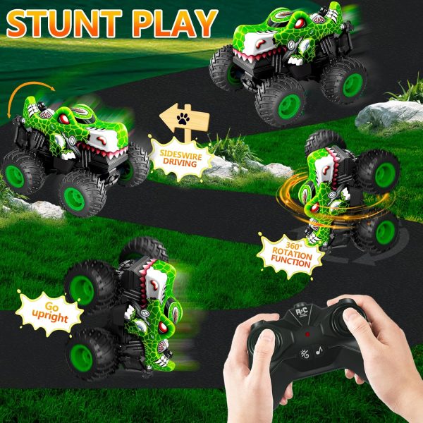 Remote Control Car, 2.4Ghz Unicorn Rc Monster Truck for Boys Girls, Rchargeable Rc Truck with Lights & Music, 360° Rotating Stunts RC Car Toy for Kids 3-5 6 7 8-12 - Image 6