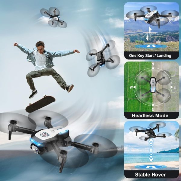 Drone with Camera 1080P FPV Foldable Drone for Beginners, Mini Drone with Altitude Hold, One Key Take Off/Land, Trajectory Flight, 3D Flip, 3 Speeds, Gravity Control,Toys for Boys Girls - Image 5