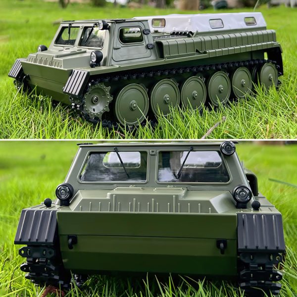 Remote Control Tank Military Transport Vehicle, 2.4G Crawler Car RC Off-Road Army Armored Truck All Terrain for Kids and Adults Toys - Image 3