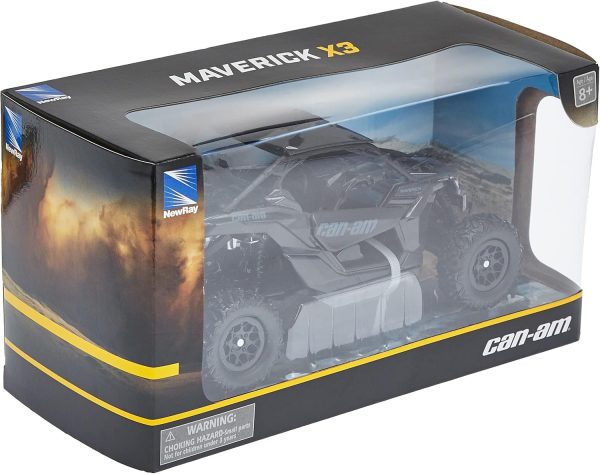 New-Ray 58193B New-Ray-58193B-1:18 Scale Toy CAN-AM Maverick X3 X Turbo Black, Adults Unisex - Image 4